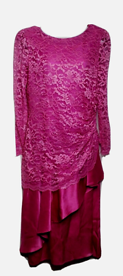 Mister Jay Lace Formal Dress Fuschia Pink Shoulder Pads Tag Size 12 Bridesmaid | eBay Mister Jay Lace Formal Dress Fuschia Pink Shoulder Pads Tag Size 12 Bridesmaid | eBay
