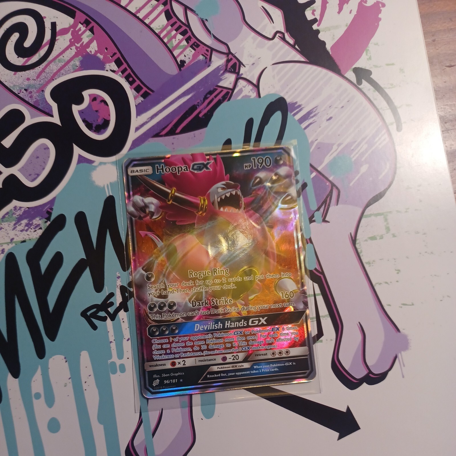 Hoopa Gx 96/181 Team Up Ultra Rare Near Mint Pokemon Card