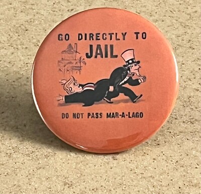 Anti-Trump Monopoly ''Go Directly To Jail''  2 1/4 inch Magnet