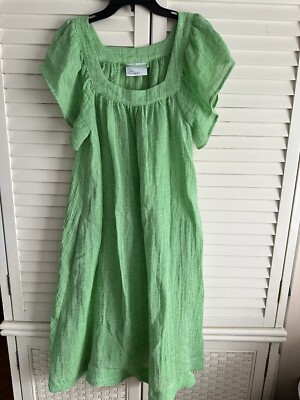 knee length dresses for ladies The Arden Dress in Sea Striped Linen Sea Striped Linen / 2024SP226 SSL / 1
