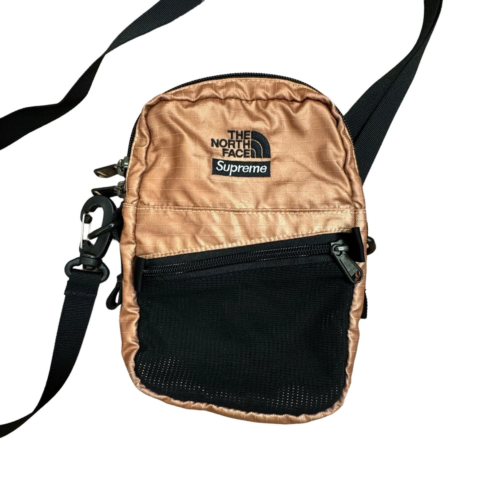 Sac bandoulière métallique Supreme The North Face or rose S/S 18