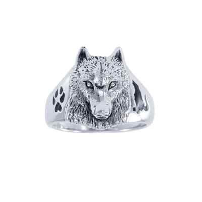 Ted Andrews Wolf Ring Paw Print 925 Sterling Silver Fine Animal Totem Jewelry