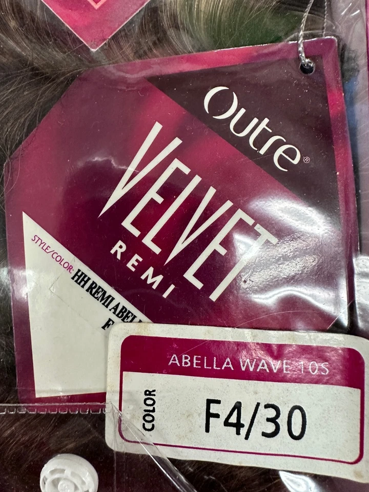 VELVET REMI 100% cabello humano ABELLA WAVE 10S EXTENSIÓN TEJIDO 10" #F4/30 Foto 3 de 4