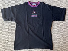 Vintage Le Coq Sportif Spellout Embroidered Rooster Logo Shirt Striped Collar M