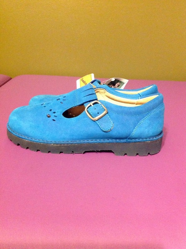 Ricosta DER JUNGE SCHUH Blue Suede Leather Oxfords women's Size 5 US 35 EU Shoes