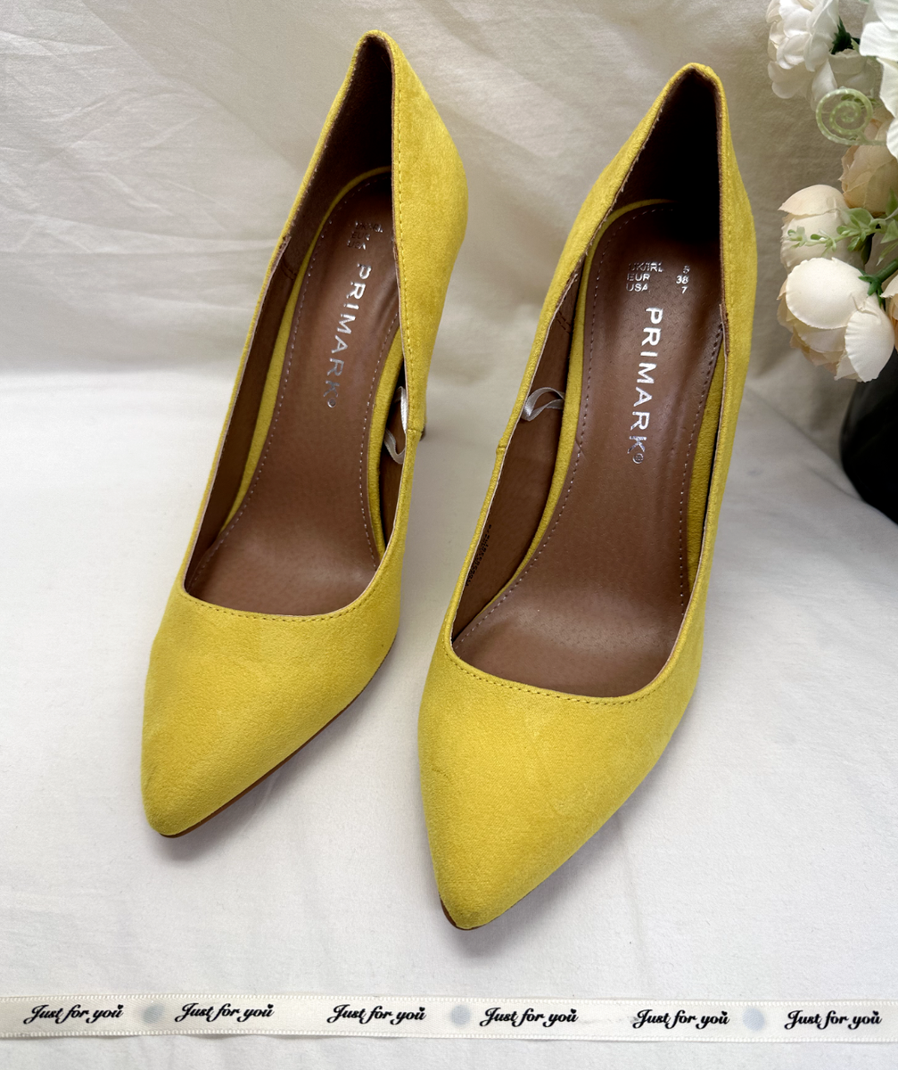 Primark Brand Women's Yellow High UK Size Faux Suede Beige - Main Image