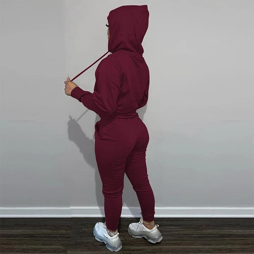 Ladies Jogger Set Long Sleeve Two Piece Outfit Women Loose Fit Jogging - Picture 135 of 141