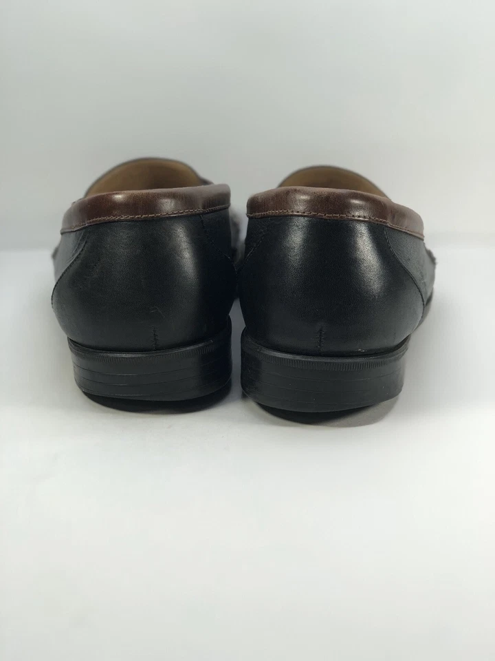 Borelli Wes Kilti slip on tassel leather black cordovan loafers mens size 7 M - Image 3 of 4