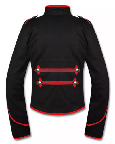 Military Style Drummer Parade Band Jacket Gothic Steampunk Uniform Coat Ant VTG - Picture 3 of 19