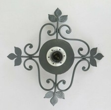 VECCHIA APPLIQUE IN FERRO BATTUTO FORGIATO A MANO LUCE DA MURO LUCE PARETE CH3