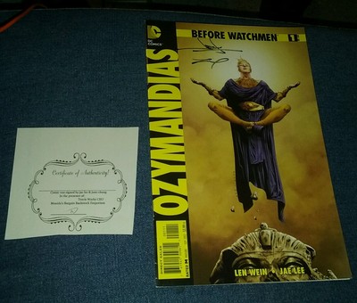 before watchmen ozymandias june chung jae lee double signed COA comic vintage!
