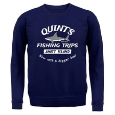 Quints Fishing Trips - Adult Hoodie / Sweater - Film Movie Jaws Shark Sharks