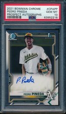 PSA 10 PEDRO PINEDA AUTO 1st 2021 Bowman Chrome Prospects Rookie RC GEM MINT