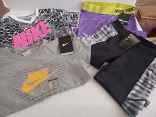 Nike Girls "LOT OF 4" Bundle Tights  T-shirts. Brand New. Big Girls Size:...
