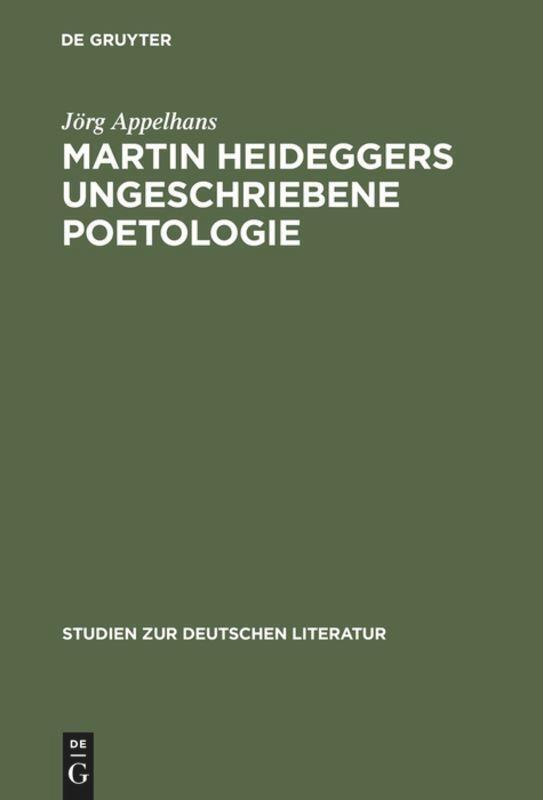Thumbnail - Martin Heideggers Ungeschriebene Poetologie | Buch | 9783484181632