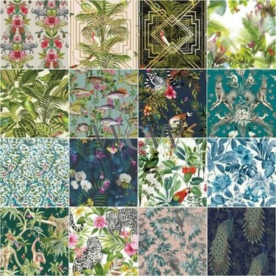 Belgravia DECOR MENAGERIE Animal Luxe Papier Peint Tropical Jaune 2001