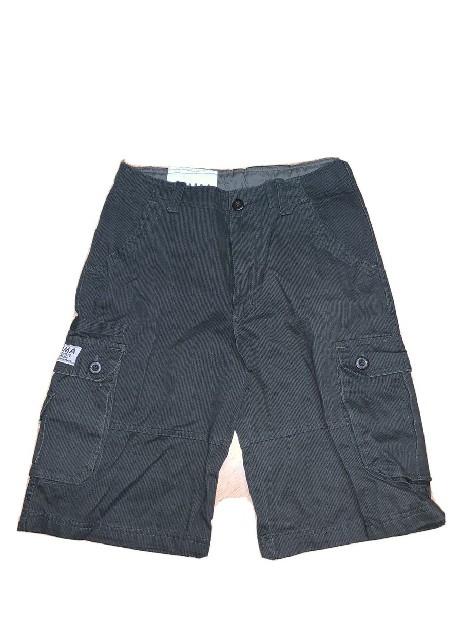 Simma Cargo Shorts Mens Size 32 Dark Green Pin Stripe