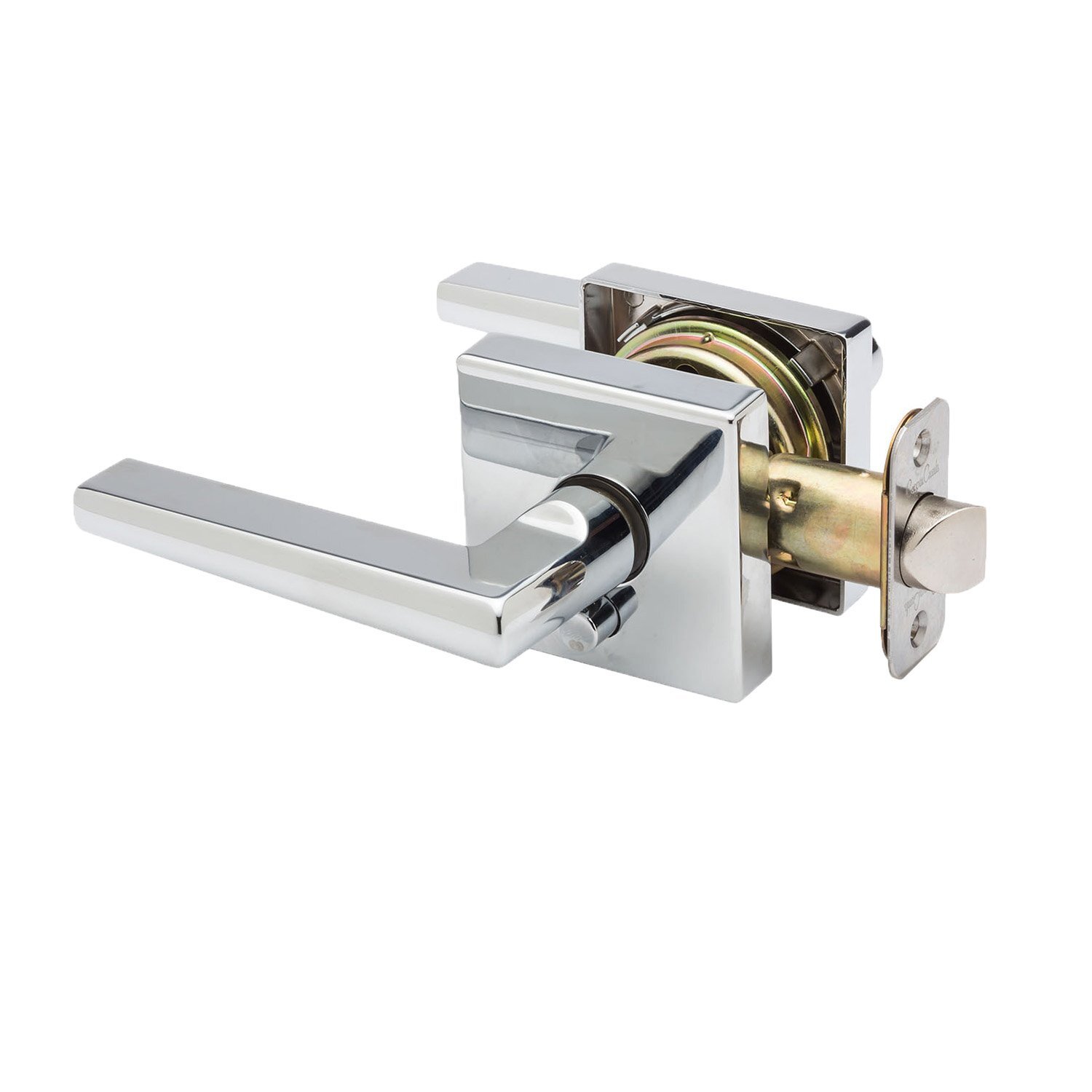 VL2231PS Verona Push Button Privacy Door Lever - Modern Secure Entry Style for Your Living Space-image