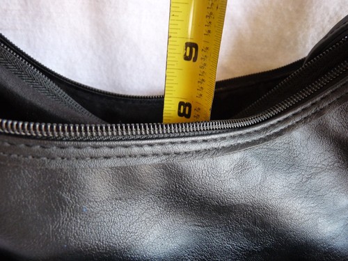 Rosetti Crossbody Black Texture Soft Faux Leather Purse Shoulder Adjustable - Picture 13 of 15
