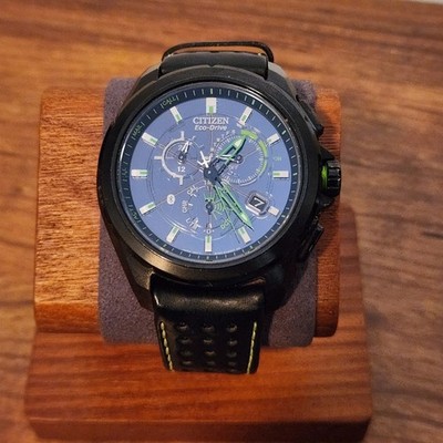 Citizen Eco-Drive Proximity Black Dial Poly Coated Leather Strap AT7035-01E