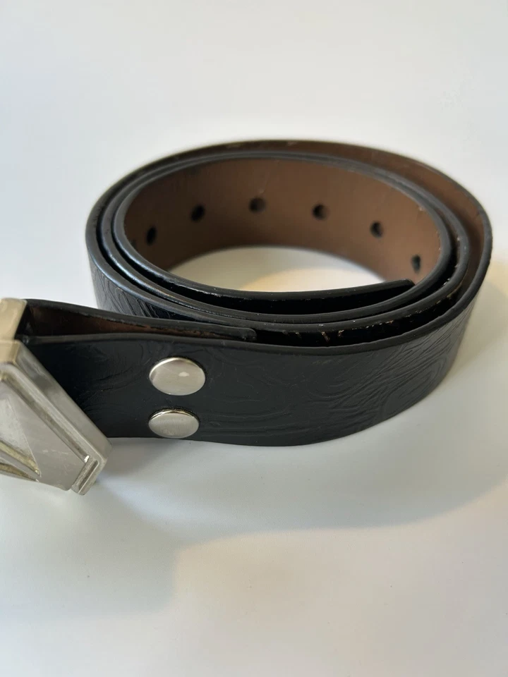 Rare VOLCOM Belt Buckle Black and Brown  reversible LeatherVolcom Vintage Y2K - Image 3 of 4