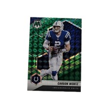 2021 Panini Mosaic - Carson Wentz #90 Green Mosaic Prizm