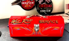 Tool Box Pinstriped Garage Shop Decor Hot Rod Service Sign  Flying Eyeball Art