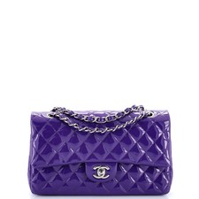 Chanel Classic Double Flap Bag Quilted Patent Medium