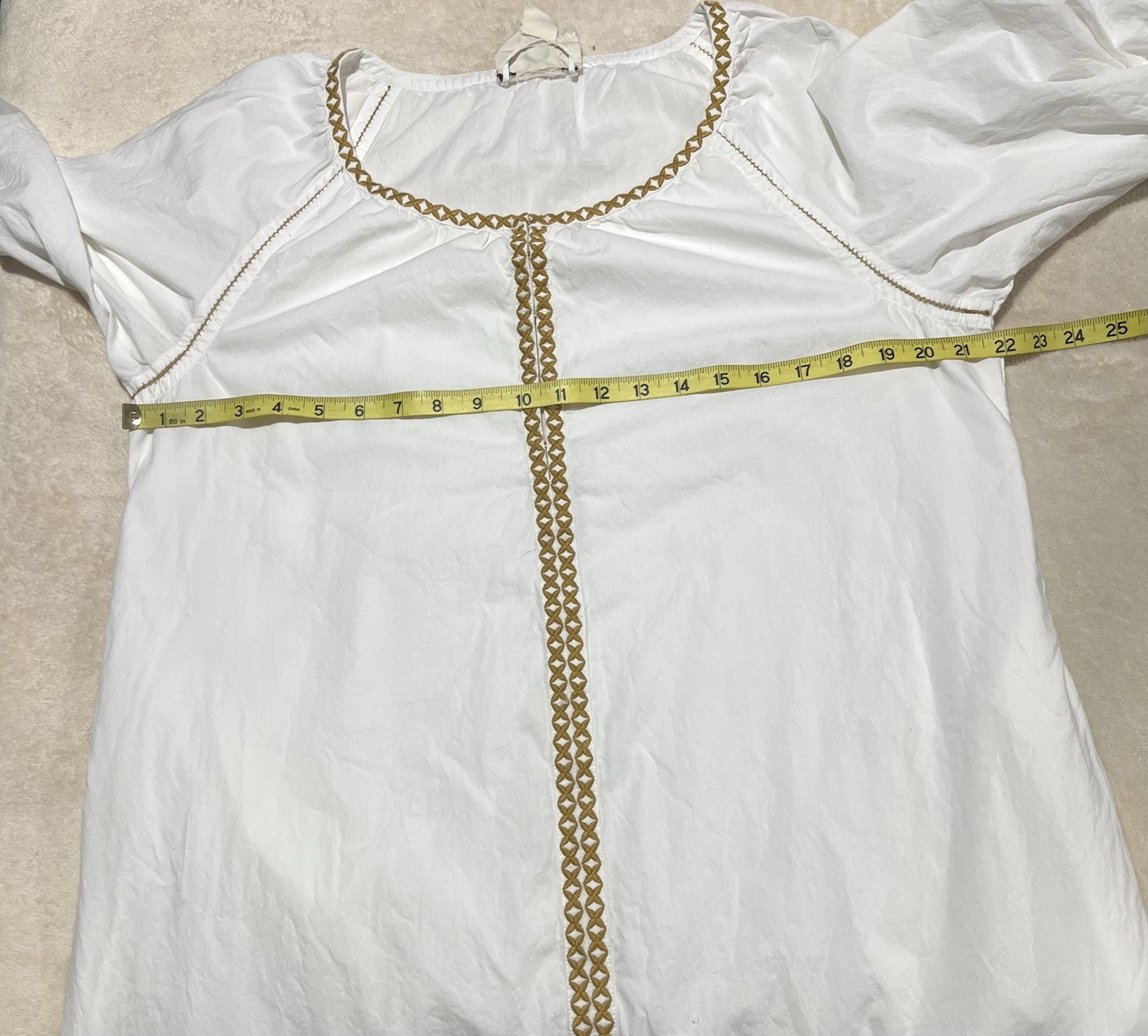 Figue Johanna White Cotton Midi Dress Size XL - image 10