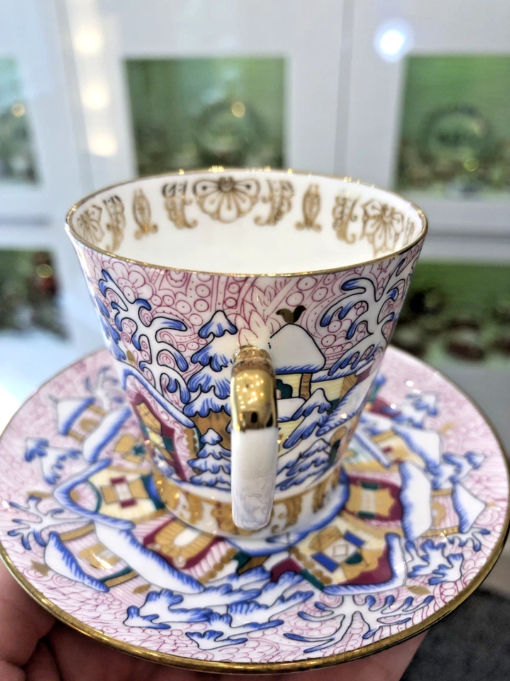 Lomonosov Knochen Porzellan Espresso Tasse „Wintertag“ A. Worobjewskij, RAR - Bild 3 von 4