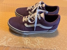 GIRLS VANS OLD SKOOL PURPLE SUEDE SNEAKERS MISSY 2.5 EXCELLENT