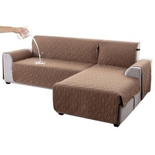 Genina Sectional Couch Covers for Dogs L Shaped Sofa Covers Chaise Lounge Cov...