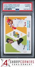 2014 TOPPS HERITAGE THEN AND NOW #TANMV WILLIE McCOVEY-JOEY VOTTO POP 5 PSA 10