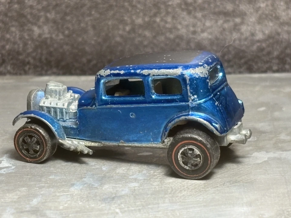 Винтажный Redline Hot Wheels синий 1968 классический 32 Ford Vicky США - Изображение 2 из 4