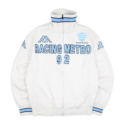 Vintage Kappa Trainingsjacke Trackjacket Racing Weiß babyblau Vintage