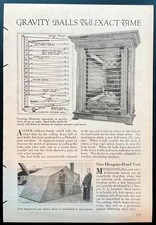 Gravity Clock 1931 article “Gravity Balls Tell Exact Time” Philadelphia inventor