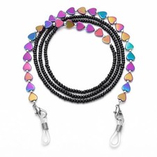 Beaded Glasses Chain Eyeglass Chain Heart-shaped Strap Holders around Neck for