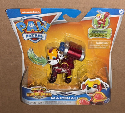 (1) PAW PATROL Mighty Pups Super Paws  Action Figure MARSHALL Nickelodeon NEW!