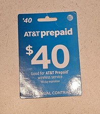 AT T - AT T Prepaid 40 Refill Top-Up Card , AIR TIME