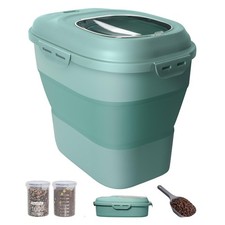 30-35 Lbs Dog Food Storage Container Collapsible Dog Food Container with Airt...