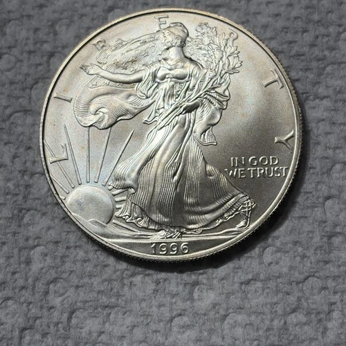 1996 $1 American Silver Eagle Dollar Bullion .999 fine silver key date & low pop