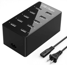 Multiple USB Charger Station, 10 Port USB Charging Station, USB Charger for Mult