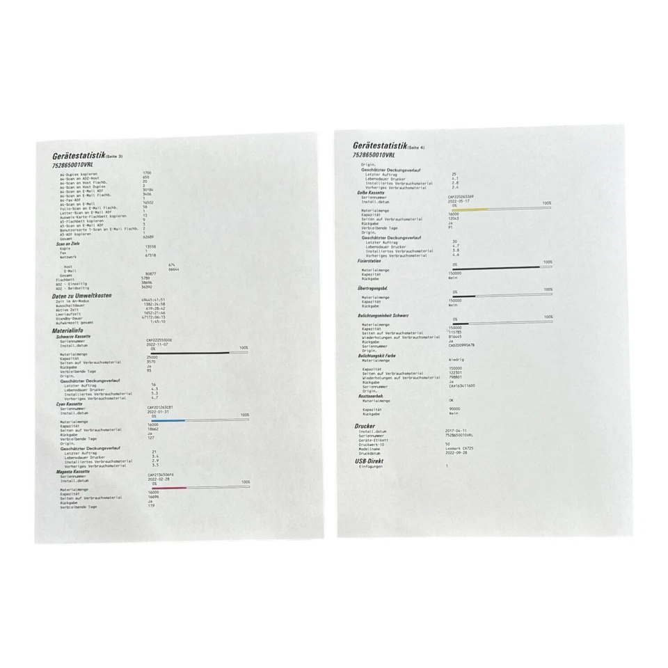 Lexmark CX725dte 230.950 Seiten MFP Farb-Laserdrucker USB LAN All-In-One - Bild 3 von 3
