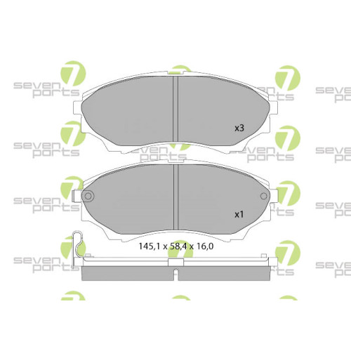 Plaquette de frein à disque 7 Seven Parts SVP25180 auto Ford Mazda