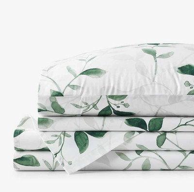 Legends Hotel Botanic Meadow Premium Smooth Wrinkle-Free Sateen Bed Sheet Set 