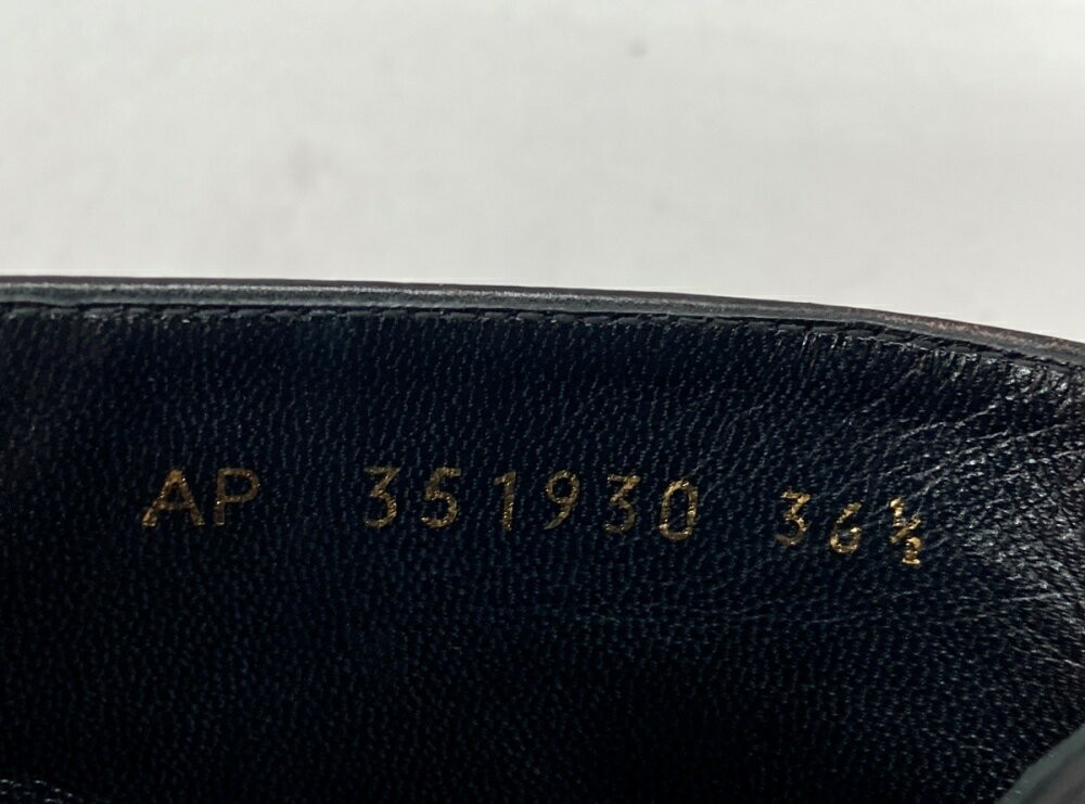 Saint Laurent Short Boots Shoes EU 36.5 US 6.5 Leather Black Authentic thumbnail 9