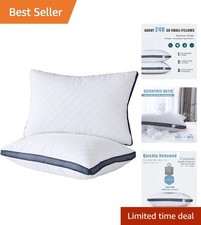 Luxury Hotel Pillows 2-Pack - Queen Size Microfiber Comfort for Sleepers