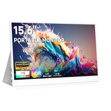 White Portable Monitor 15.6 Inch 15.6-Inch-White 15.6-Inch 1080P/White-New