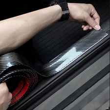 2025 Carbon Fiber Car Stickers Trim Strip Bumper Trunk Lid Door Sill Protector