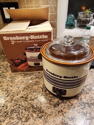 Vintage Crockery Kettle Slow Cooker Crock Pot 3.5 Qt KMART BRAND